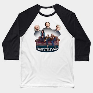 crosby, stills and nash old vs new 2 Baseball T-Shirt